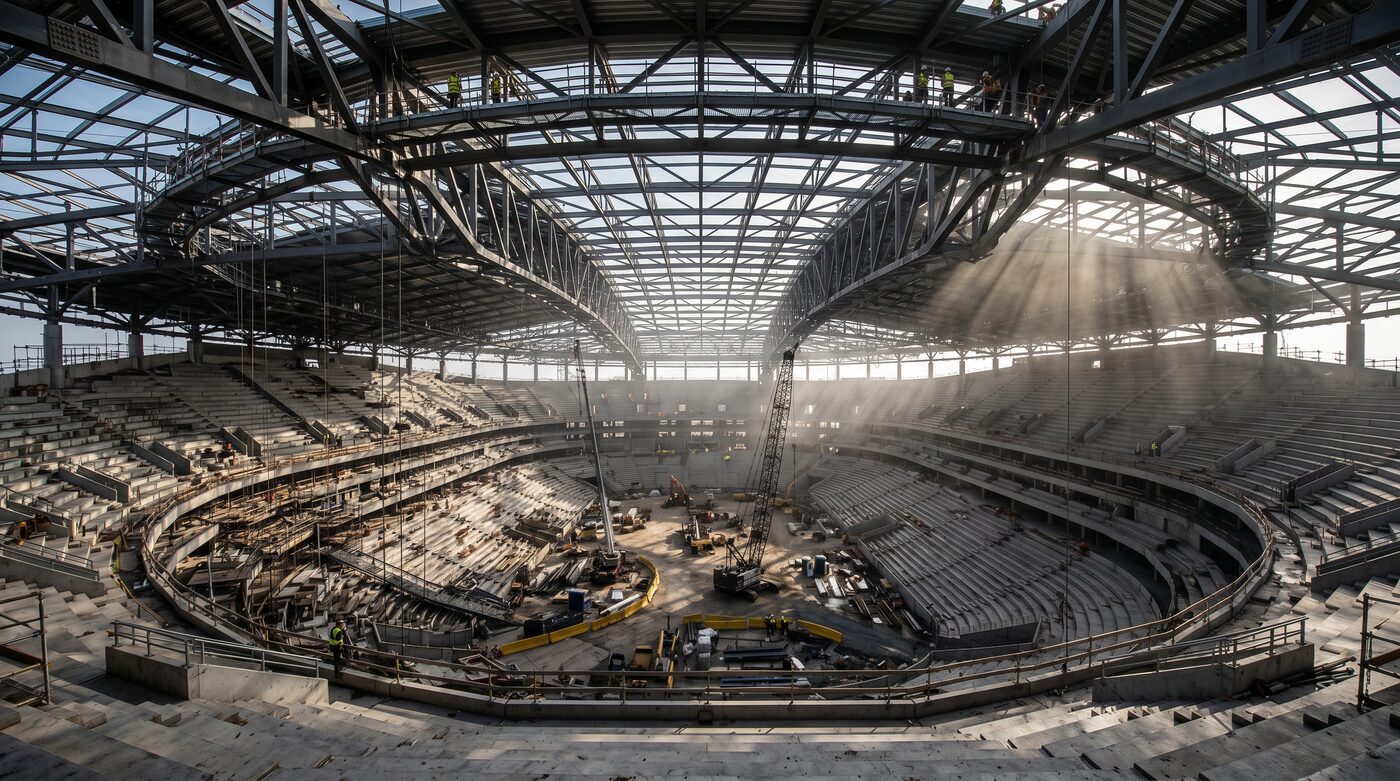 Sports arena under construction
